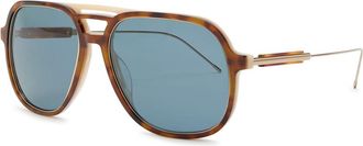 Brunello Cucinelli Aviator-style Sunglasses - Brown Havana - One Size