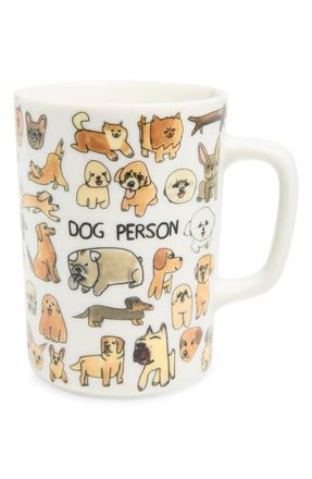 Fishs Eddy Ben Lenovitz Dog Person Mug in White/multi at Nordstrom