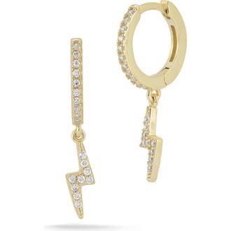 Glaze Jewelry 14K Gold Plated Silver Bolt Huggie Hoop Earrings at Nordstrom