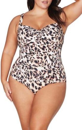 Artesands Saphare Botticelli C-, D- & DD-Cup One-Piece Swimsuit in Animal at Nordstrom Rack, Size 14 Us / 18 Au