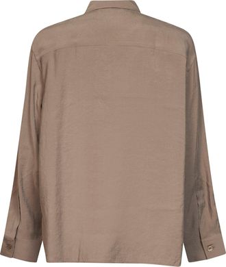 STUDIO NICHOLSON Mens Shirt Emper Modal Blend Mud Cellulose
