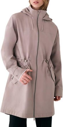 Lole Piper 2.0 Hooded Water Repellent Raincoat in Pebble at Nordstrom, Size Xx-Large