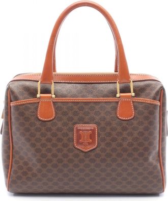 Celine Brown Coated Canvas Leather Tote Bag (Pre-Owned)