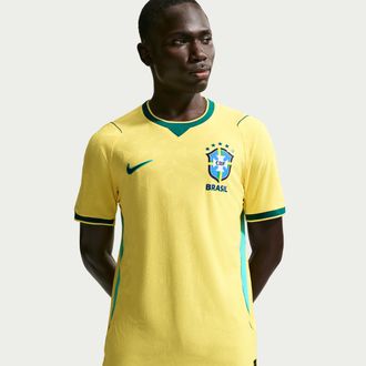 Nike Brazil 2026 Match Home Nike Mens Aero-FIT Soccer Authentic Jersey in Yellow | IB5143-724