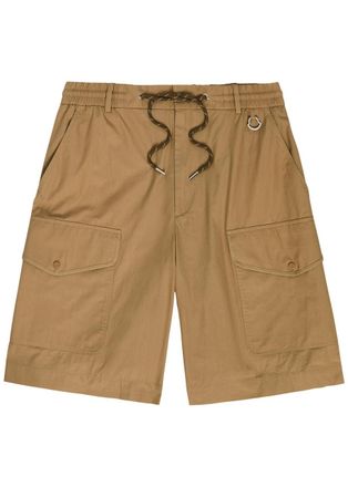 Moncler Drawstring Cotton-poplin Cargo Shorts - Brown - 54 (W38 / Xxl)
