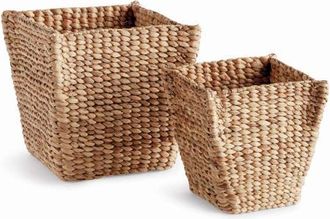 Napa Home & Garden Water Hyacinth Tapered Baskets Set Of 2 in Beige at Nordstrom