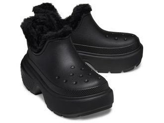 Crocs Stomp Lined Shorty Boots Boots Black/Black : Mens 8 - Womens 10 Medium, EVA/Faux Fur