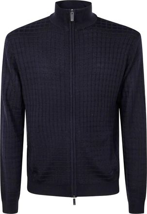 Emporio Armani Cardigan con zip - Blu