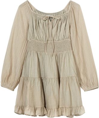 B+ab puff-sleeve minidress - women - Polyamide/Lyocell - S - Neutrals