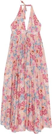 Anjuna Kleedjes, Dames, Roze, M, Katoen, Bridget Maxi Jurk