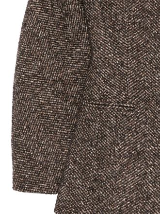 Bazar Deluxe Herringbone Wool Blazer - Brown