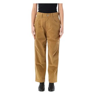 Isabel Marant Opalyna Wide-Leg Trousers - female - Marant &eacute;toile - Straight Trousers - Brown - XS - Trousers