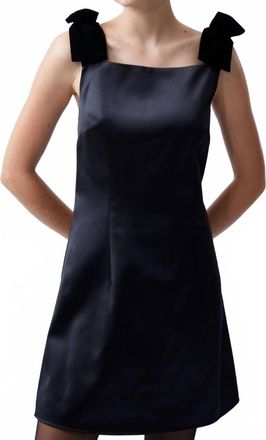 French Connection Carey Square Neck Mini Dress In Blackout