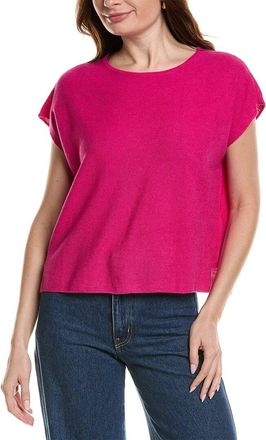 Eileen Fisher Crewneck Linen-Blend Boxy Sweater