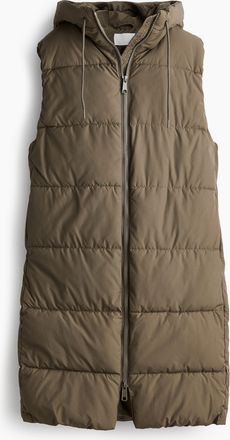 H&M Puffergilet mit Kapuze - Green