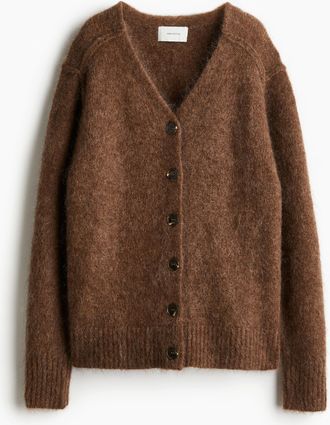 H&M Cardigan aus Mohairmix - Braun