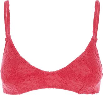 Tory Burch Terry Bikini Top - Dames - Bikinis - Roze - L - Katoen - Badmode