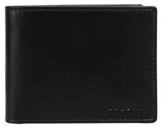 Bugatti Geldb&ouml;rse BUGATTI REMO, Herren, schwarz, Leder, leicht gl&auml;nzend, unifarben, Kleinlederwaren Geldb&ouml;rse, echt Leder