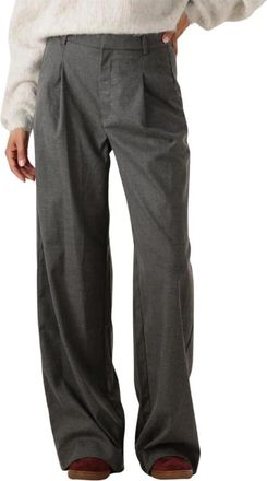Gestuz Wijde broek voor stijlvolle herfst en winter - Dames - Straight fit broeken - Grijs - L - Broeken