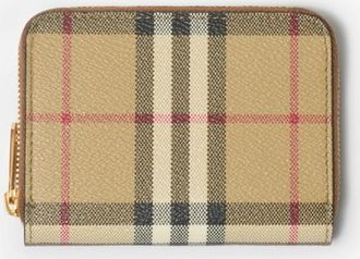 Burberry Small Check Zip Wallet