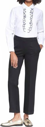 Vilagallo Carole Straight Leg Trouser Pants In Estructura