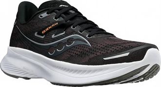Saucony Mens Guide 16 Running Shoes In Black/white