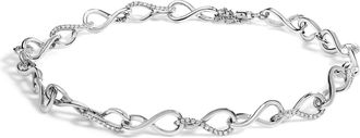 House of Brilliance 925 Sterling Silver 1/2 Cttw Linked Infinity Anklet