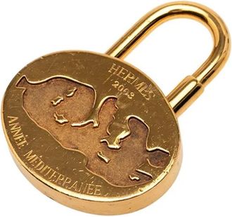 Herm&egrave;s 2003 Gold Plated Annee Mediterranee Cadena Bag Charm key chain - unisex - Gold Plated - One Size