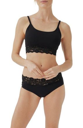 Pact Lace Smooth Cup Bralette in Black at Nordstrom, Size 3X-Large
