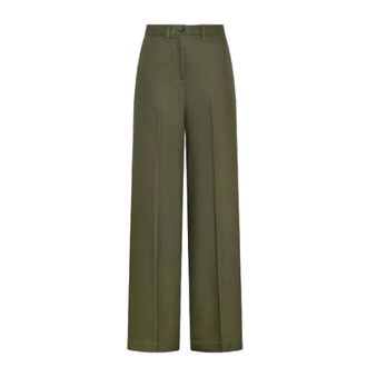 Nine In The Morning Wide Trousers, female, Green, W28, Green Trousers for a Stylish Look