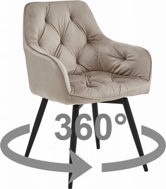 OEM Silla Jork360 - Terciopelo Beige Oscuro / Patas Negras X 1