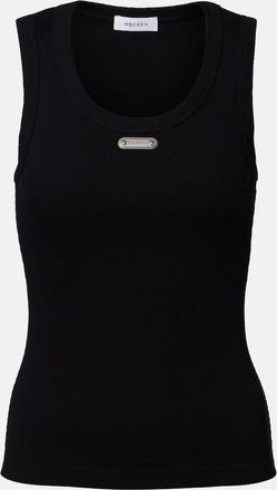 Alexander McQueen Logo ribbed-knit tank top