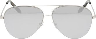Victoria Beckham Premium Aviator Zonnebril - Verhoog je Stijl - Dames - Zonnebrillen - Grijs - ONE Size - Accessoires