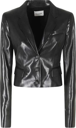 Andamane Zefira Blazer - Dames - Blazers - Zwart - S - Leer - Jassen