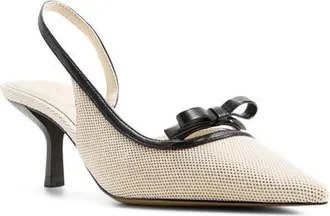 Aldo Philipa Slingback Half dOrsay Pointed Toe Pump in Beige Combo at Nordstrom, Size 7.5