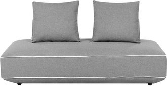 Beliani Chaise Longue SEILLANS Fabric Dark Grey