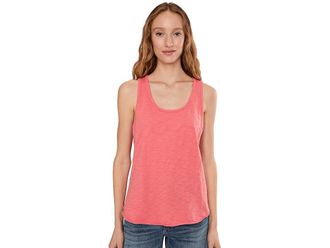 Mod-o-doc Curve Hem Scoop Neck Tank Top Womens Clothing Coral Bliss : LG (US 12-14), Cotton