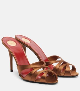 Saint Laurent Chandelle 95 satin sandals
