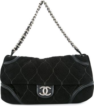 Chanel Quilted CC logos chain shoulder bag - women - Sheep Skin/Shearling/Calf Leather - One Size - Black