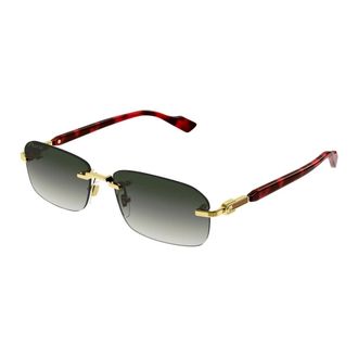 Gucci Zonnebril - Heren - Zonnebrillen - Geel - 56 MM - Accessoires