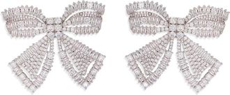 Self Portrait Kristallen Strik Oorbellen - Dames - Oorbellen - Grijs - ONE Size - Accessoires