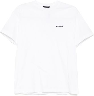 We11done embroidered logo T-shirt - White