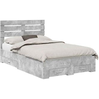 vidaXL Bed Frame with Drawer with Headboard Manual Engineered Wood vidaXL