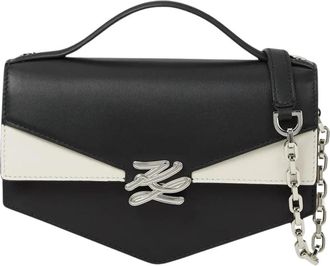 Karl Lagerfeld Studio Schoudertas - Dames - Handtassen - Zwart - ONE Size - Leer - Tassen