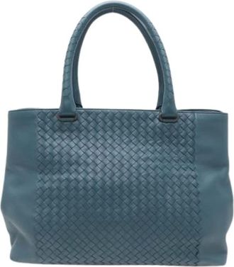 Bottega Veneta Pre-owned Handbags, female, Blue, Size: ONE SIZE Pre-owned Vintage Handbag