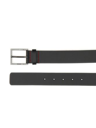 HUGO BOSS Cow Hide Leather Belt - Black