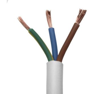 cofan Rollo 100m Manguera Blanco H05vv-f (3x2,5mm), Rollo De Manguera 100 Metros De Cable Para Uso El&eacute;ctrico En Color Blanco H05vv-f Con Secci&oacute;n De Cable De
