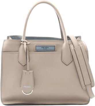 Prada Pre-owned Vintage Tote Bag - Dames - Vintage Shopper - Beige - ONE Size - Leer - Vintage