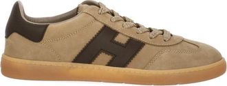 Hogan Brown Suede Leather Sneakers With Iconic H Emblem