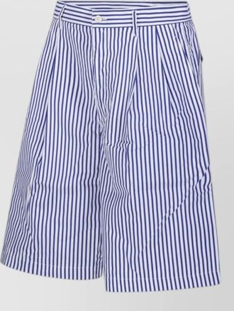 Comme Des Gar&ccedil;ons striped shorts belt loops side and back pockets